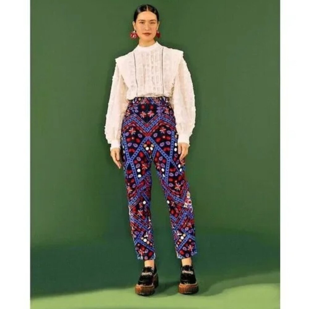 Rare Farm Rio Corduroy Embroidered Pants